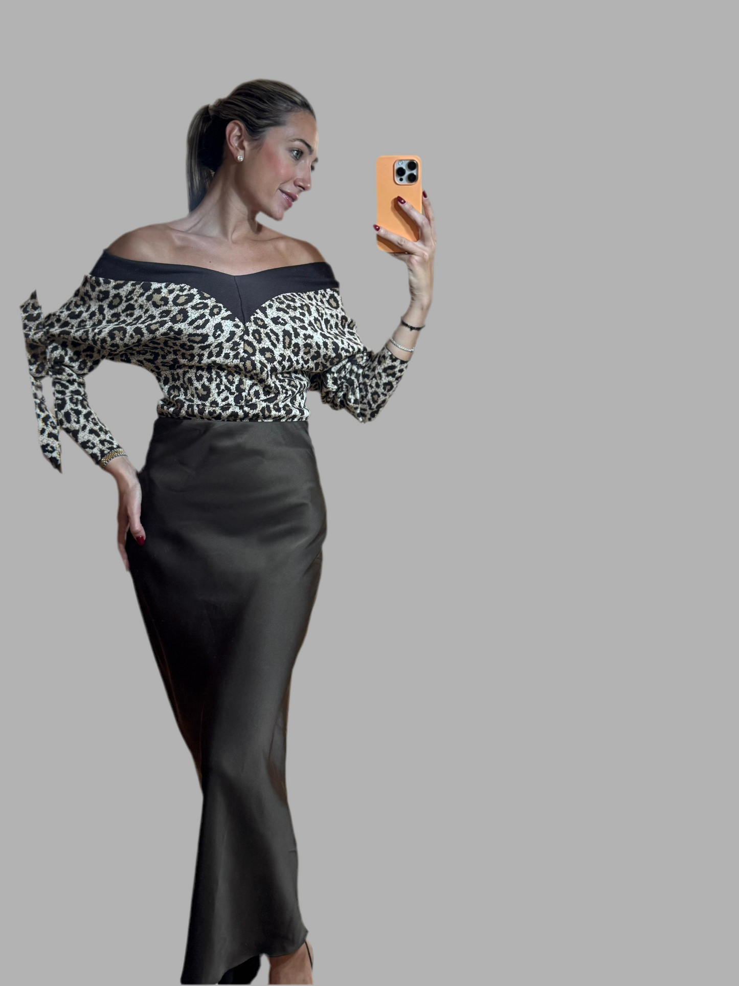 Alaina Long Silk Skirt