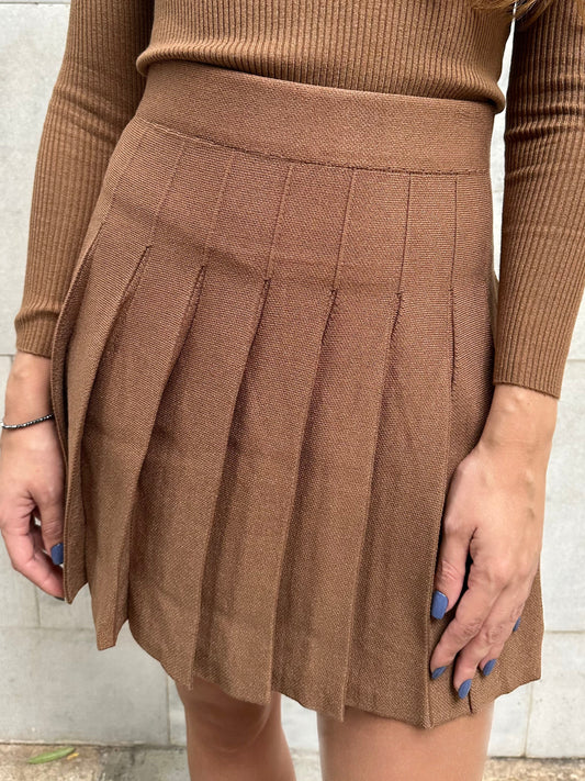 One size pleated mini skirt
