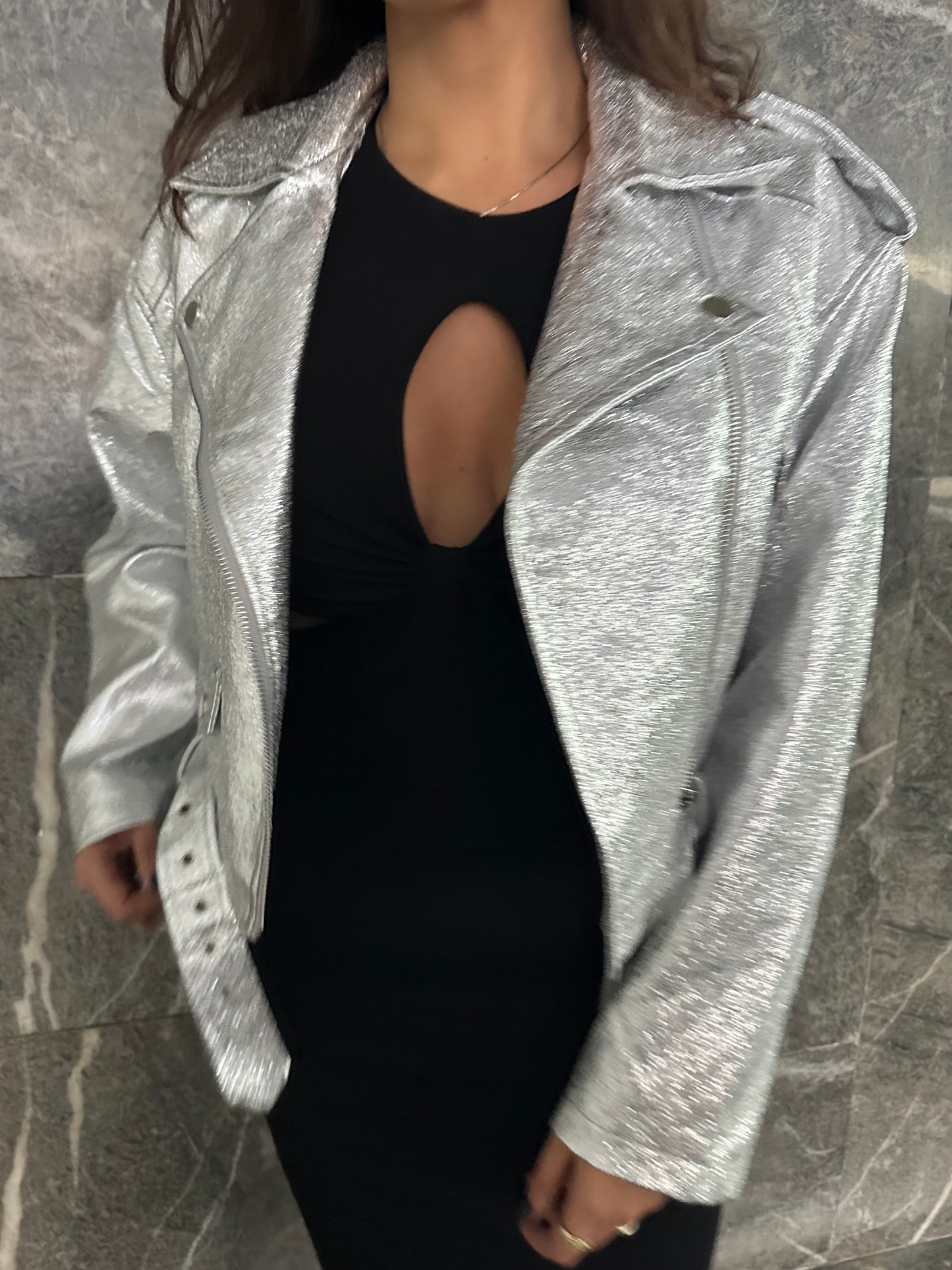 Metallic Crop Jacket