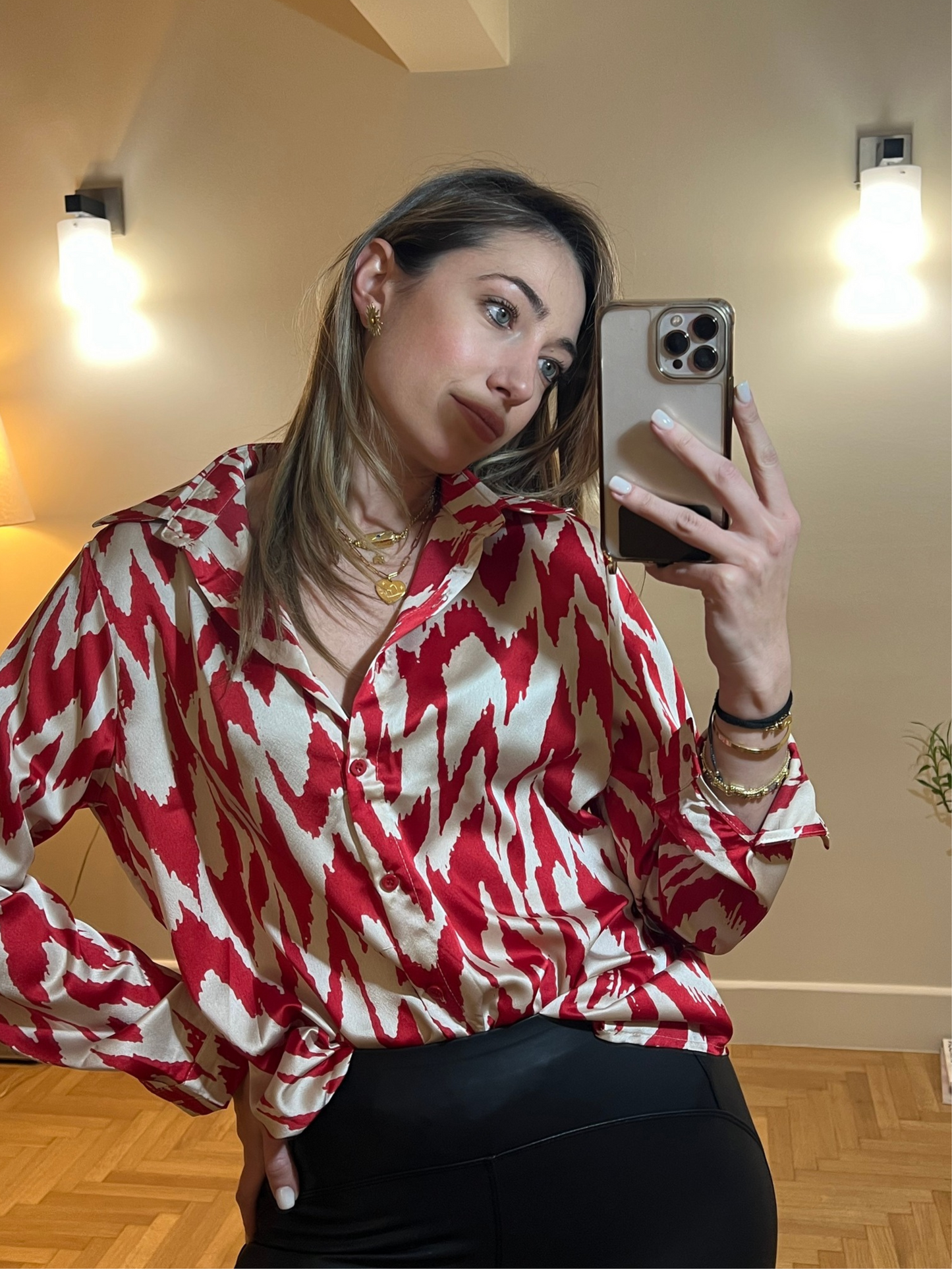 Silk printed shirt