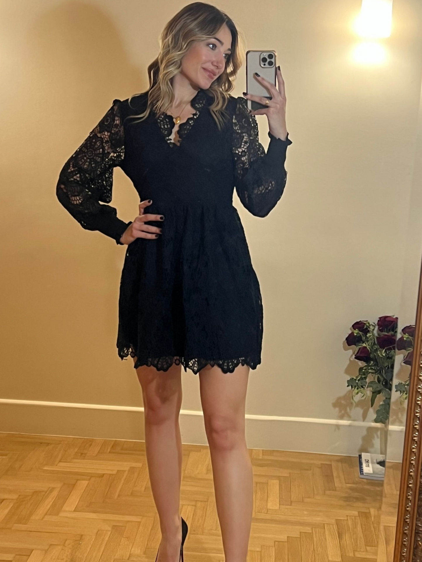 Lace mini dress