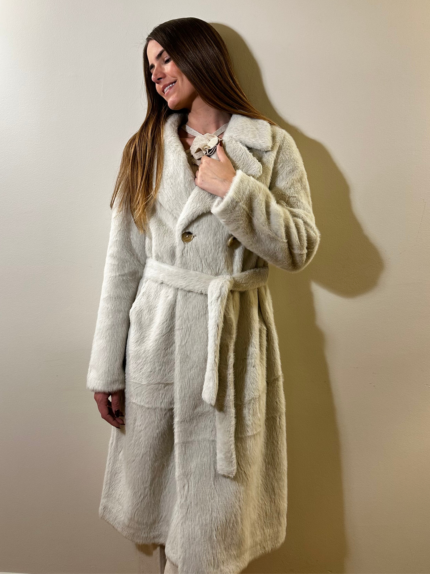 Eco Fur Long Coat