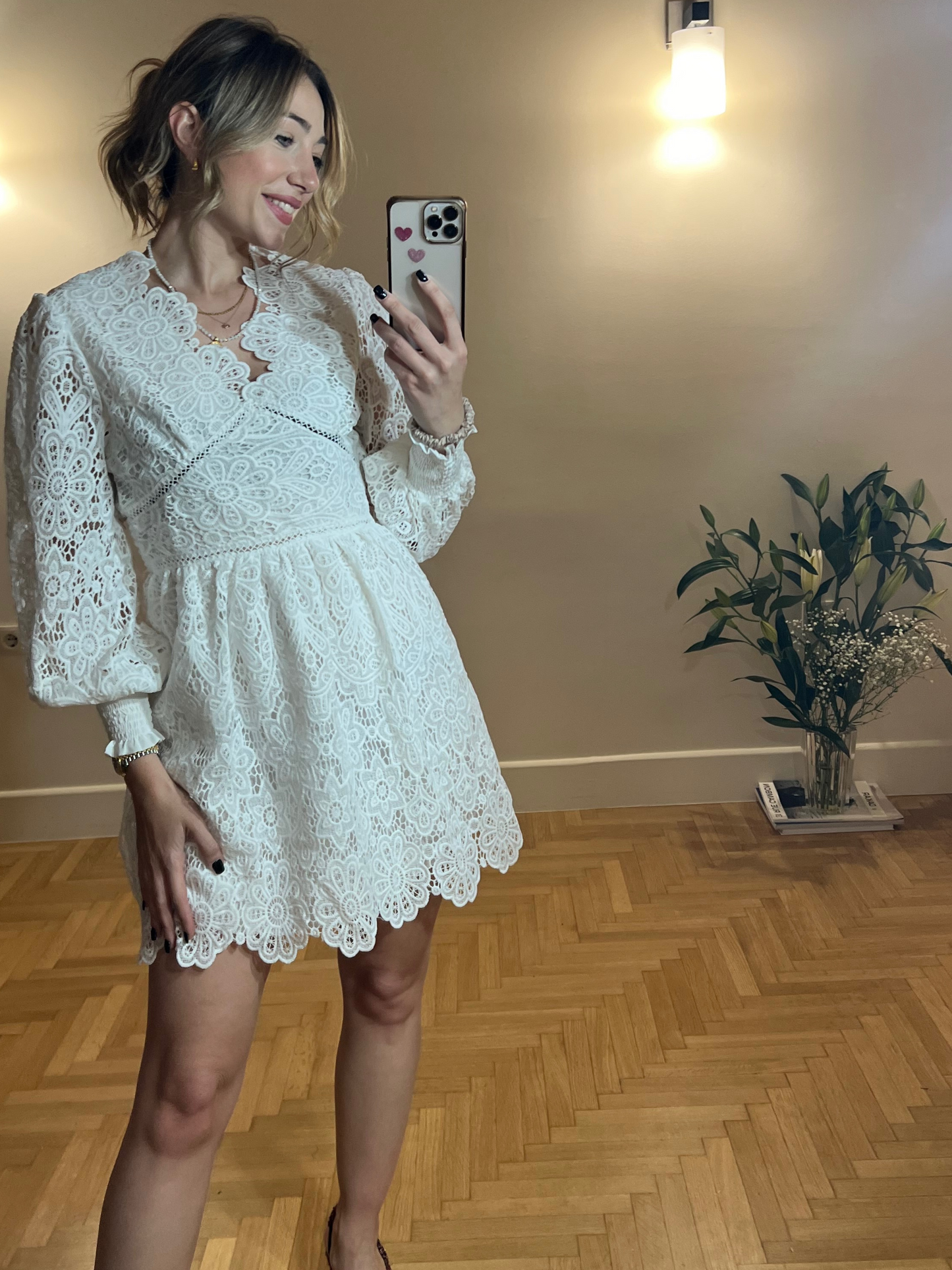 Lace mini dress