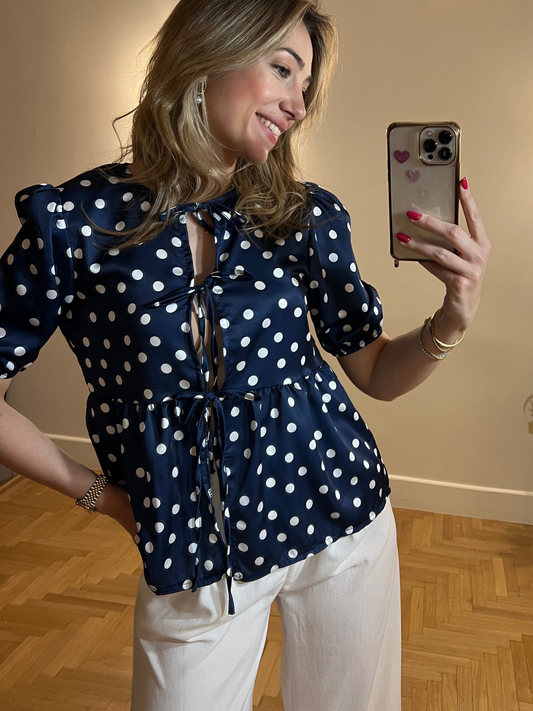 Poka dots top